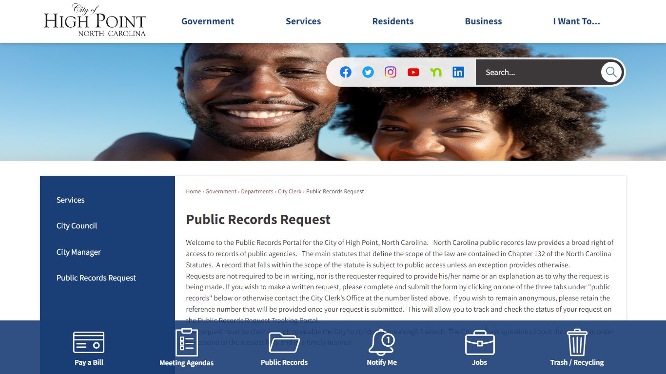 Public Records Request | High Point, NC